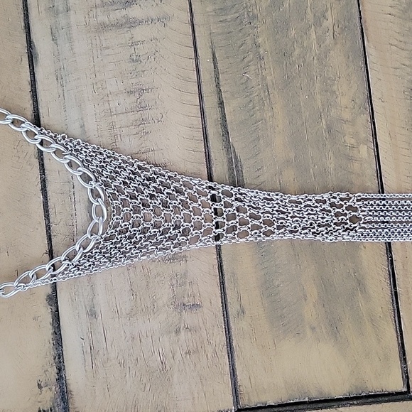 Chain mesh necklace/ Rock, glam, style - Picture 3 of 5